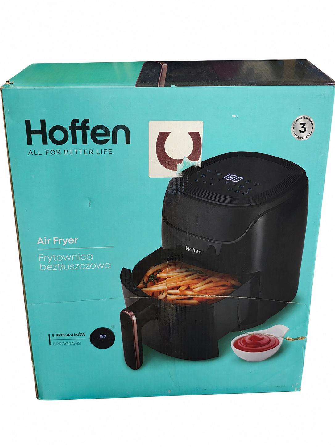 Hoffen – frytkownica beztłuszczowa Air Fryer 3,8 l — zdjęcie 1