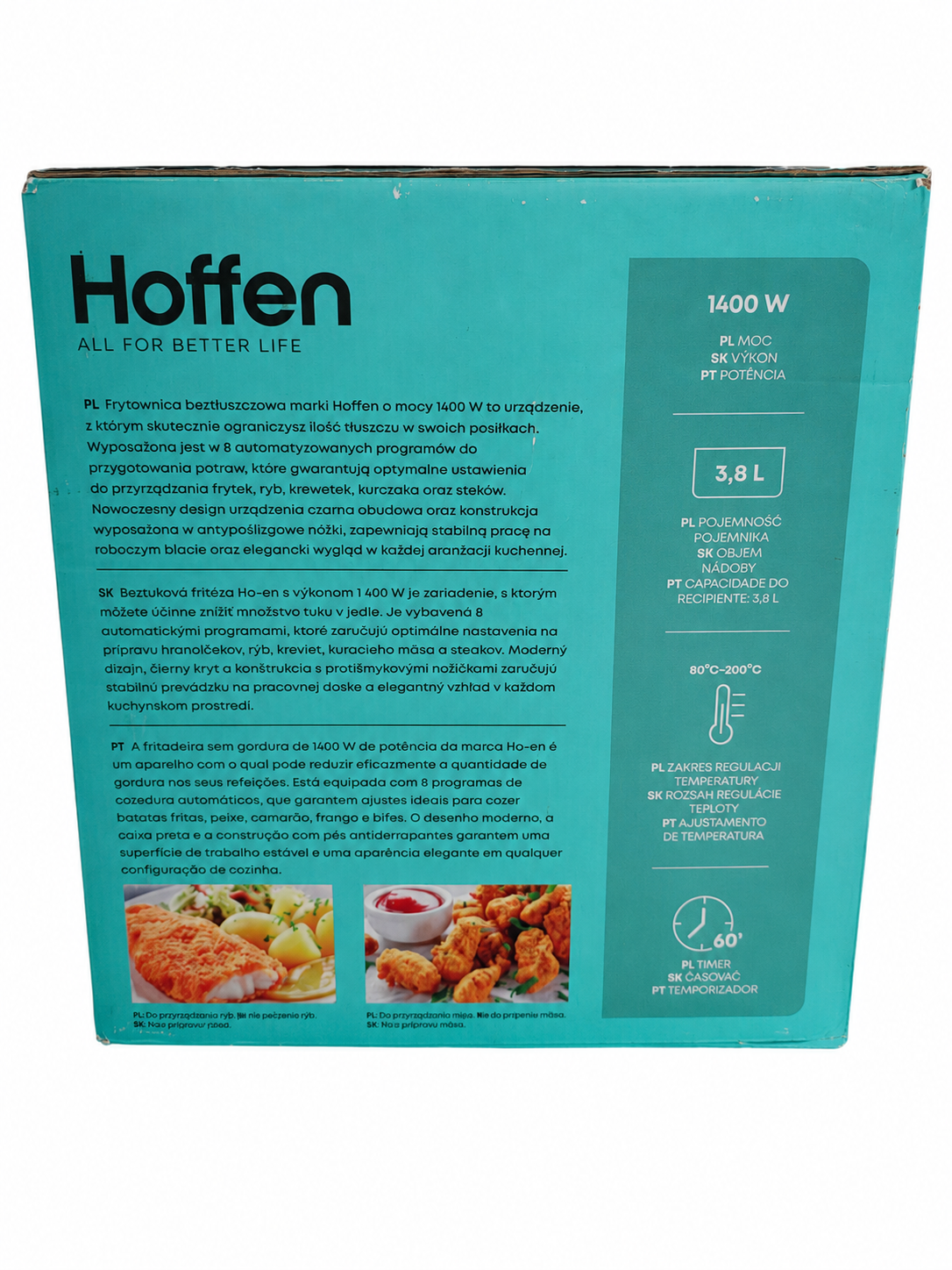 Hoffen – frytkownica beztłuszczowa Air Fryer 3,8 l — zdjęcie 2