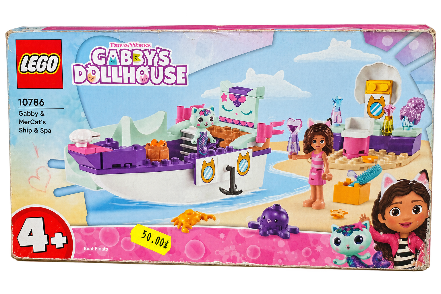 LEGO Gabby’s Dollhouse 10786 – Statek Gabby i Kiciusia Syrenkotki ze spa
