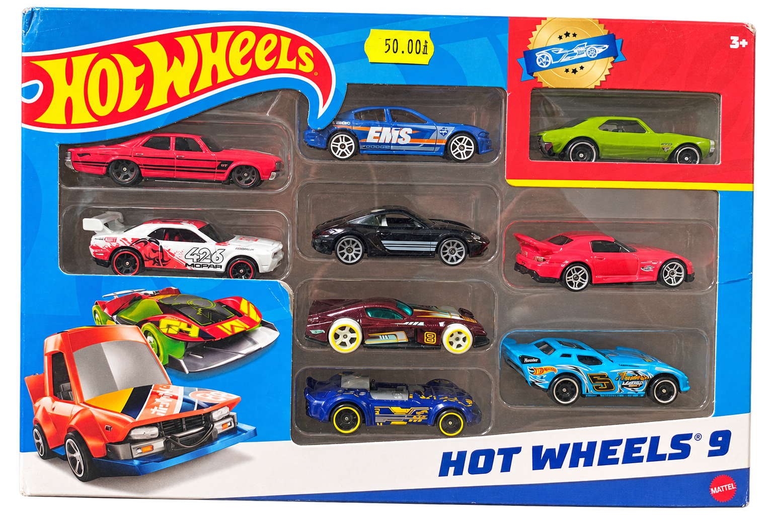 Hot Wheels – zestaw 9 samochodzików, różne modele