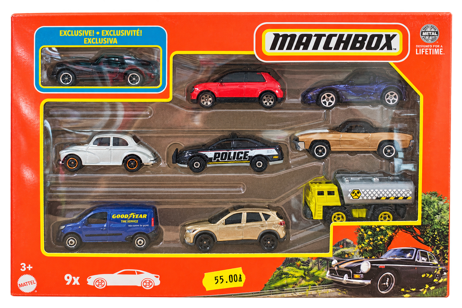 Matchbox – zestaw 9 samochodzików, różne modele